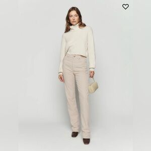 Reformation Cynthia High Rise Straight Long Corduroy Pants Size 30 EUC